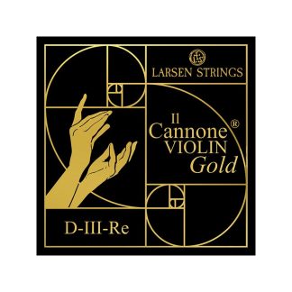 Cuerda violín Larsen Il Cannone Gold 3ª Re Oro 4/4 Medium 4/4