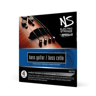 Juego de cuerdas c/bajo/cello 4/4 D'addario eléctrico NS710
