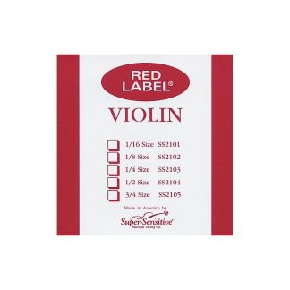 Cuerda violín Super-Sensitive Red Label 1ª Mi Bola Medium 1/4 1/4