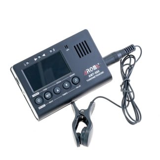 Metrónomo/afinador y generador de tono Aroma AMT-560 en negro