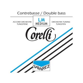 Set de cuerdas contrabajo Corelli tungsteno 370M Medium 1/2